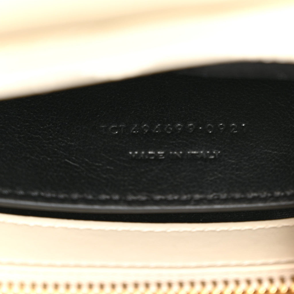 Calfskin Y Quilted Monogram Small Loulou Chain Satchel Crema Soft