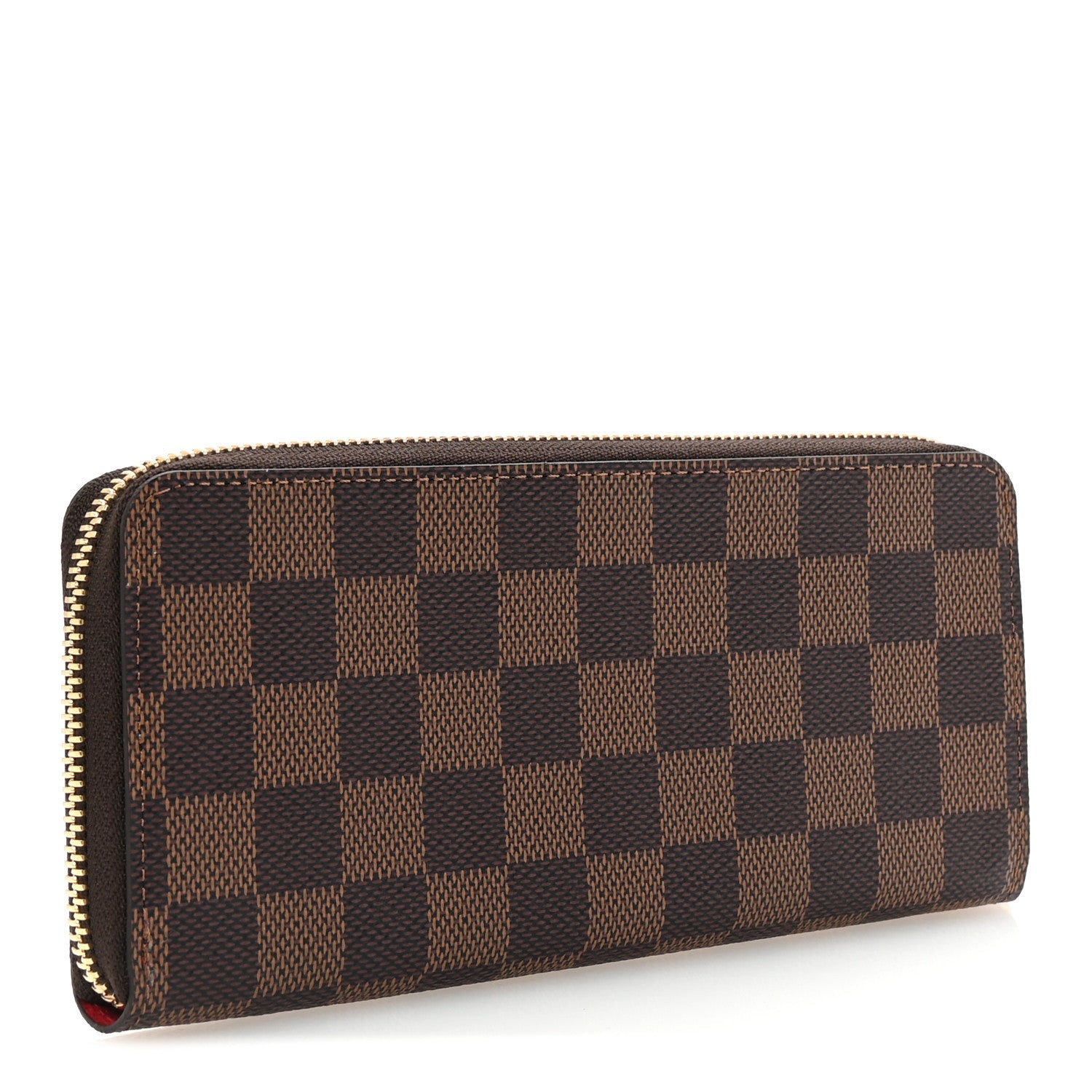 Damier Ebene Clemence Wallet Cherry