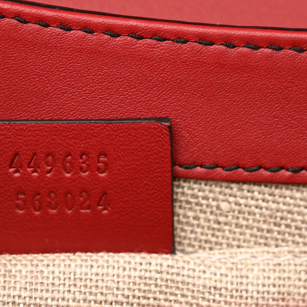 Microguccissima Medium Emily Chain Shoulder Bag Red