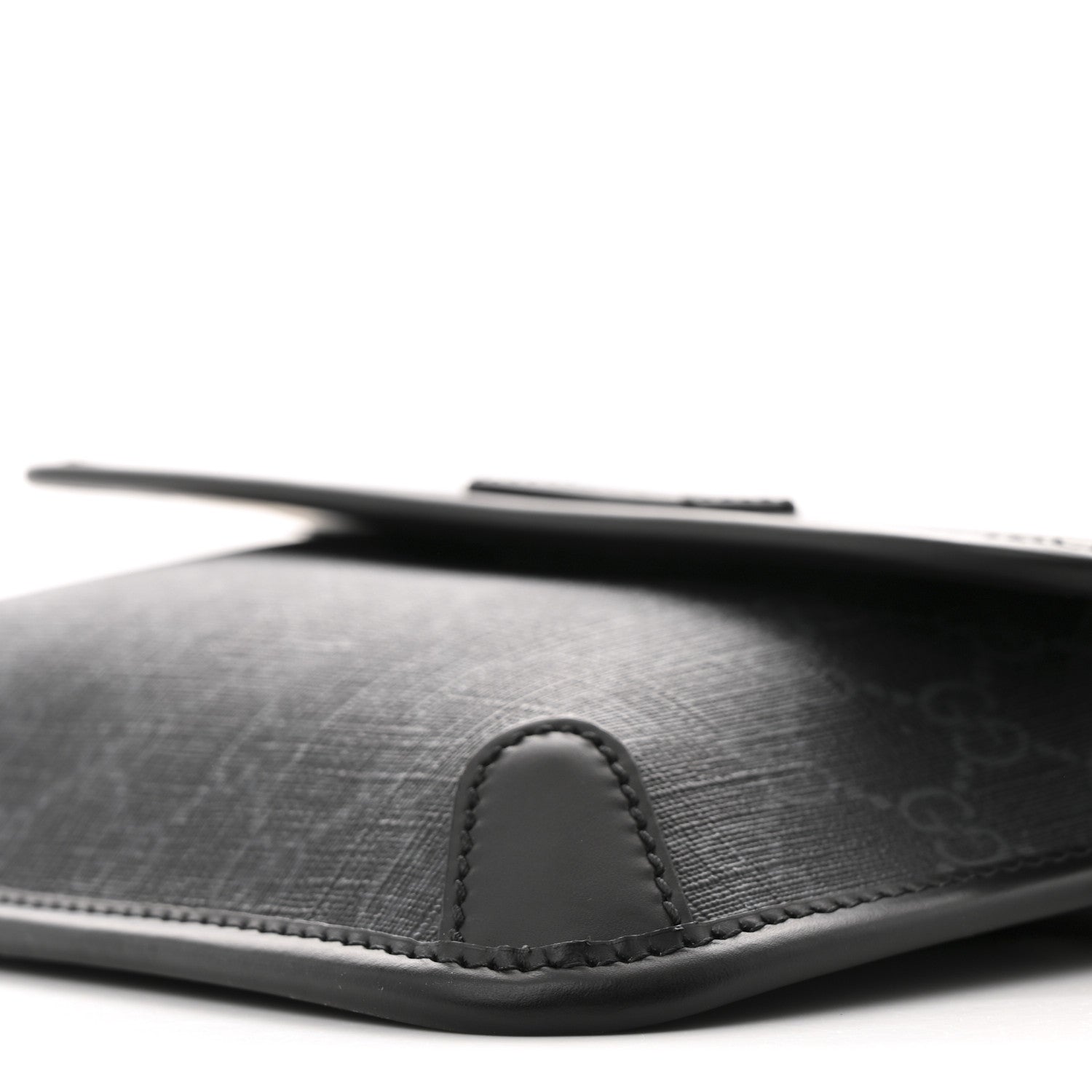 GG Supreme Monogram Web Slim Belt Bag Black Grey