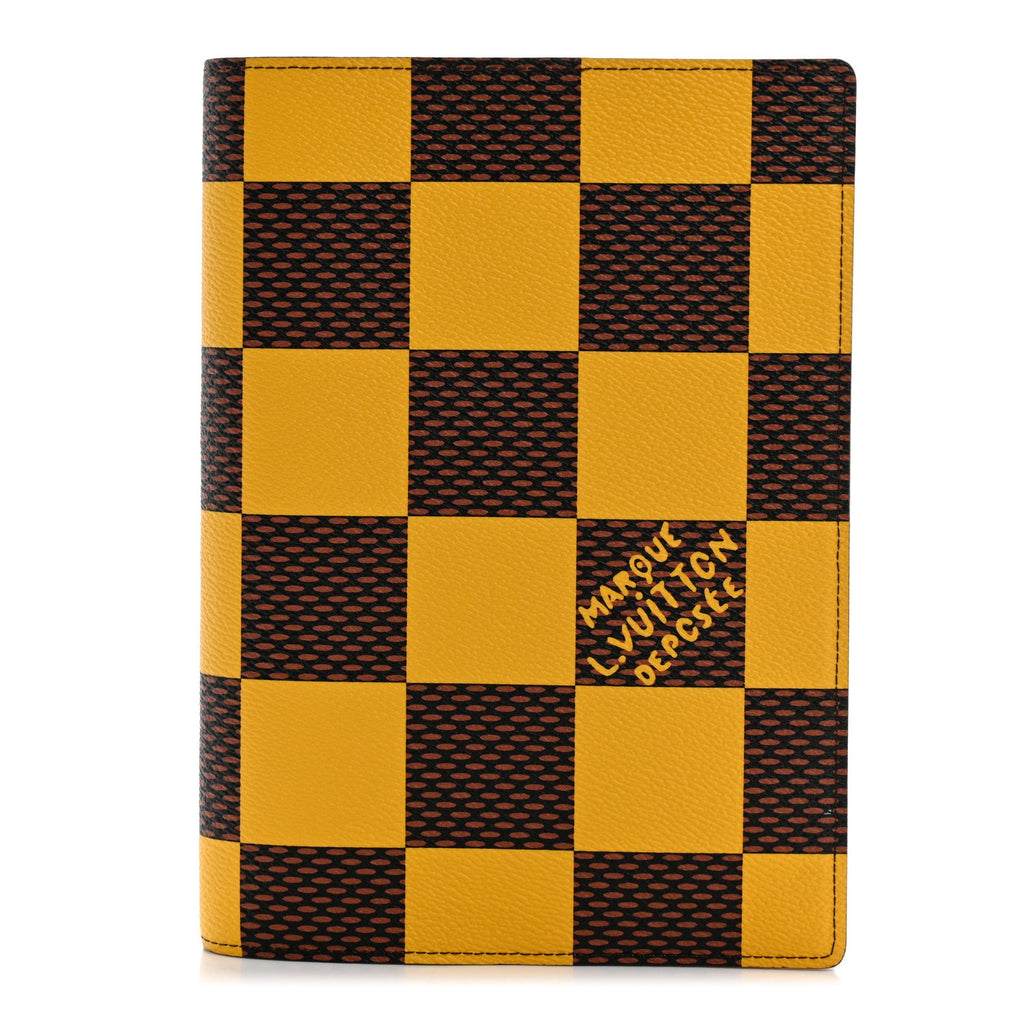 Damier Pop Auguste Notebook Cover Yellow