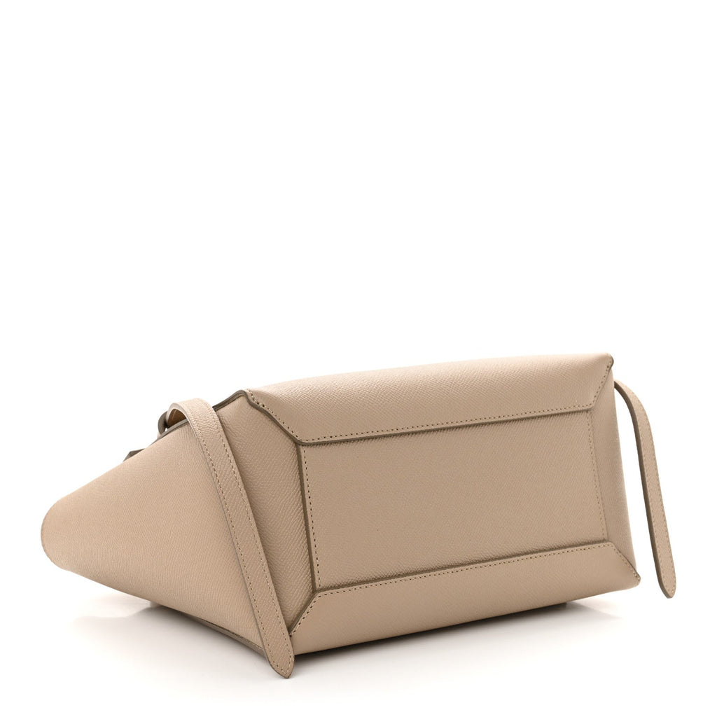 Grained Calfskin Micro Belt Bag Light Taupe