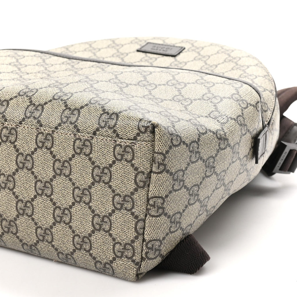 GG Supreme Monogram Margaux Calfskin Childrens Day Backpack Beige Ebony Cocoa Dark Chocolate