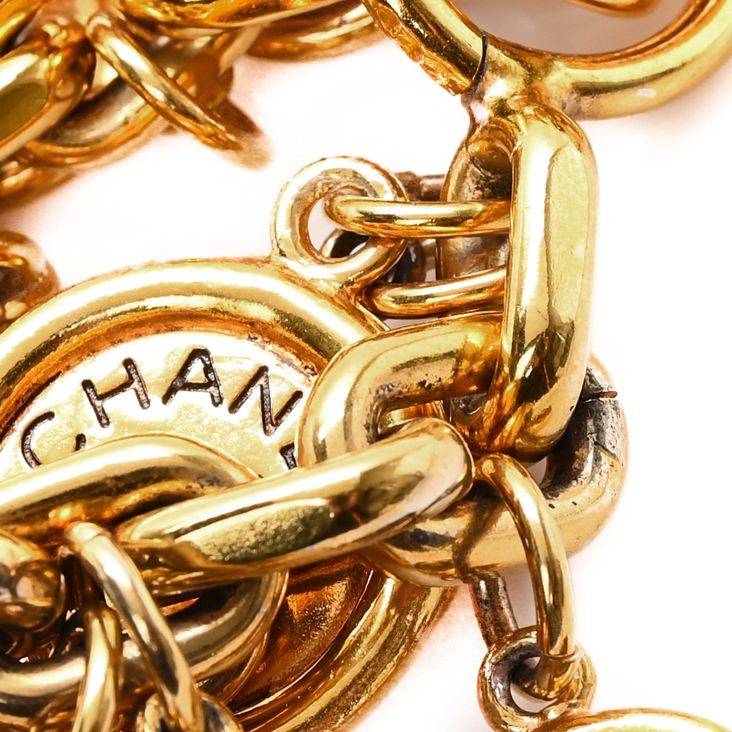 Metal Paris Button Charms Toggle Bracelet Gold