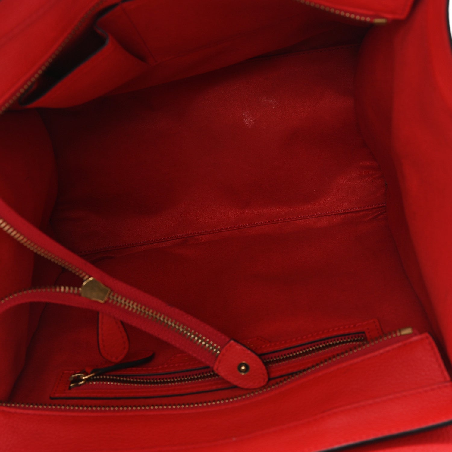 Drummed Calfskin Mini Luggage Coquelicot