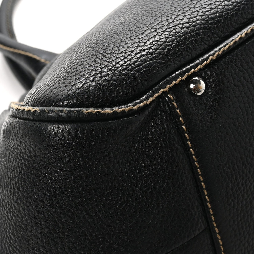 Calfskin Tassel Bowler Black