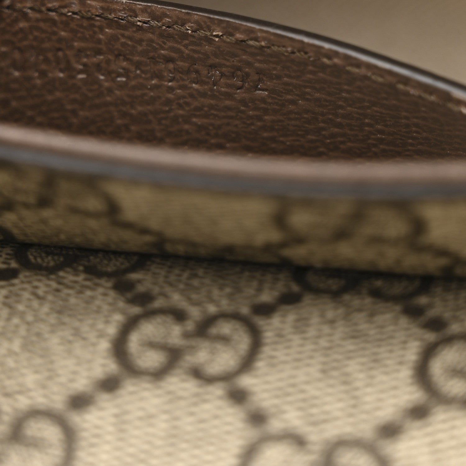 GG Supreme Monogram Textured Dollar Calfskin Web Mini Ophidia Envelope Shoulder Bag Beige Ebony