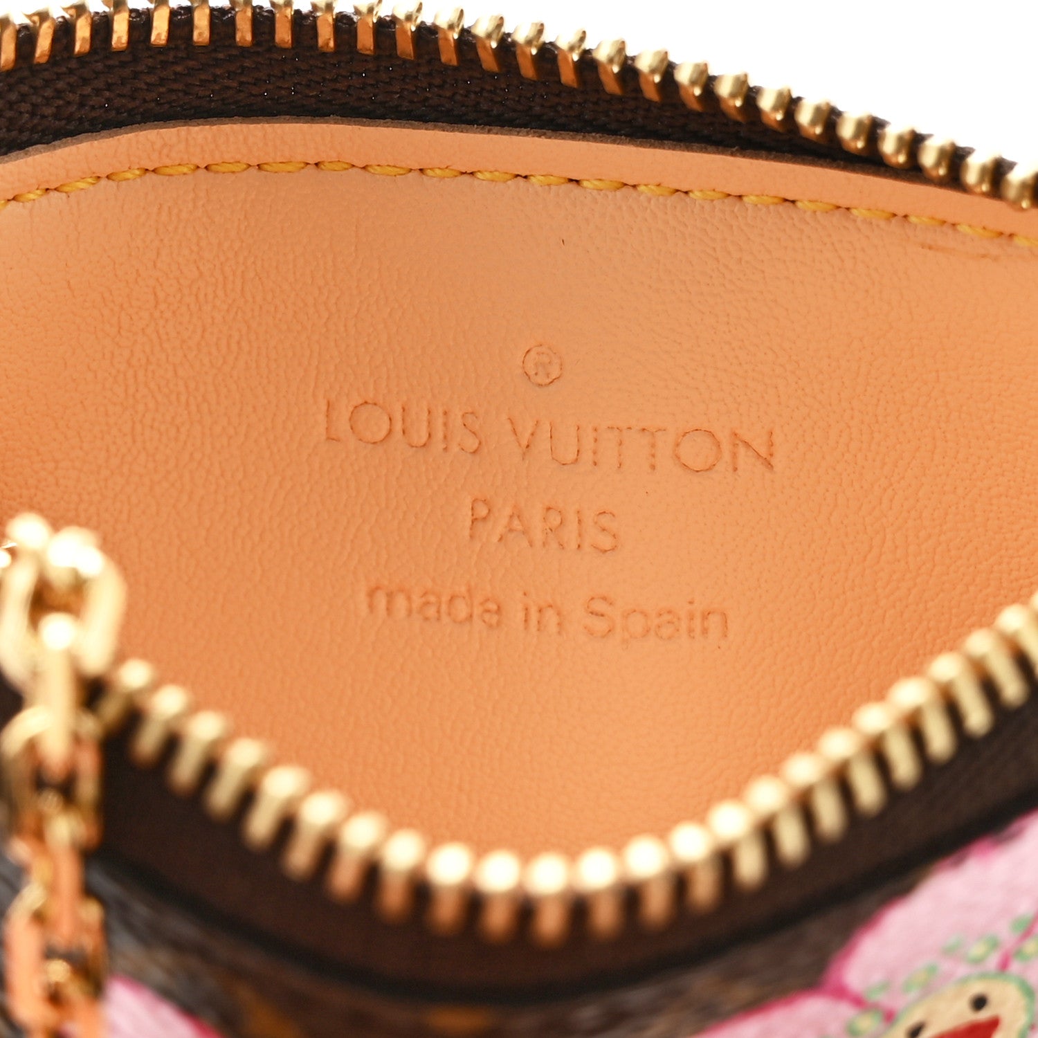 Monogram Cherry Blossom Key Pouch Brown