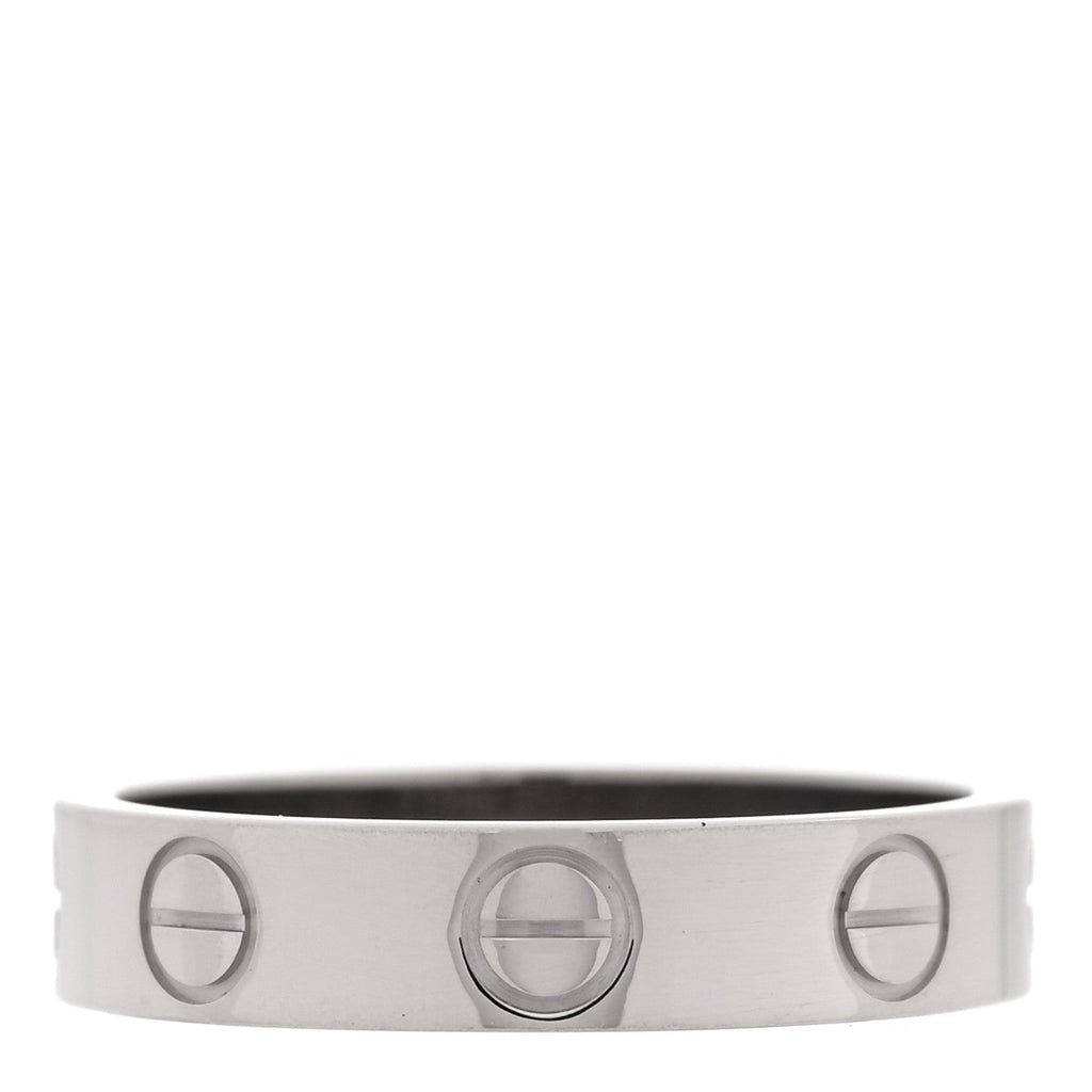 18K White Gold 3.5mm LOVE Wedding Band Ring 47 4