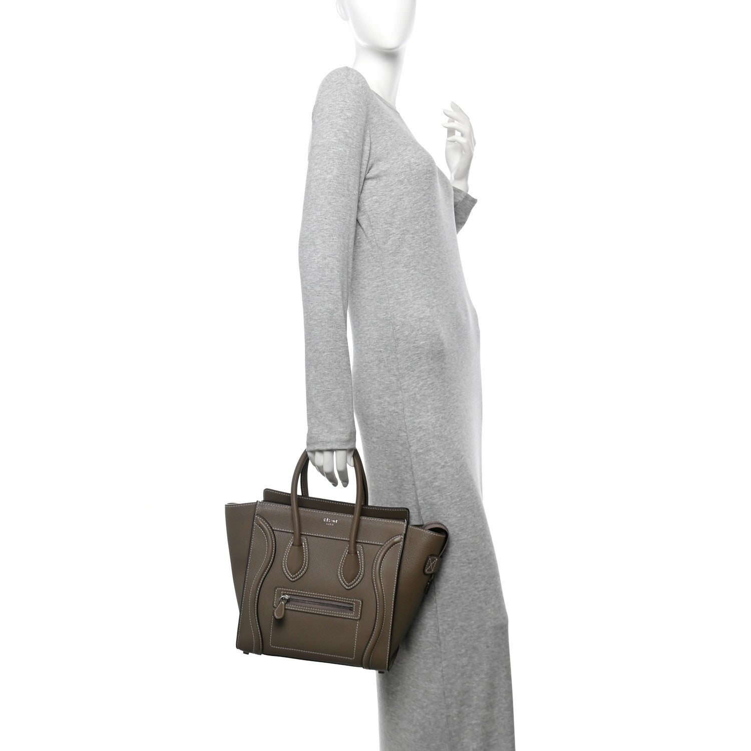 Drummed Calfskin Micro Luggage Souris