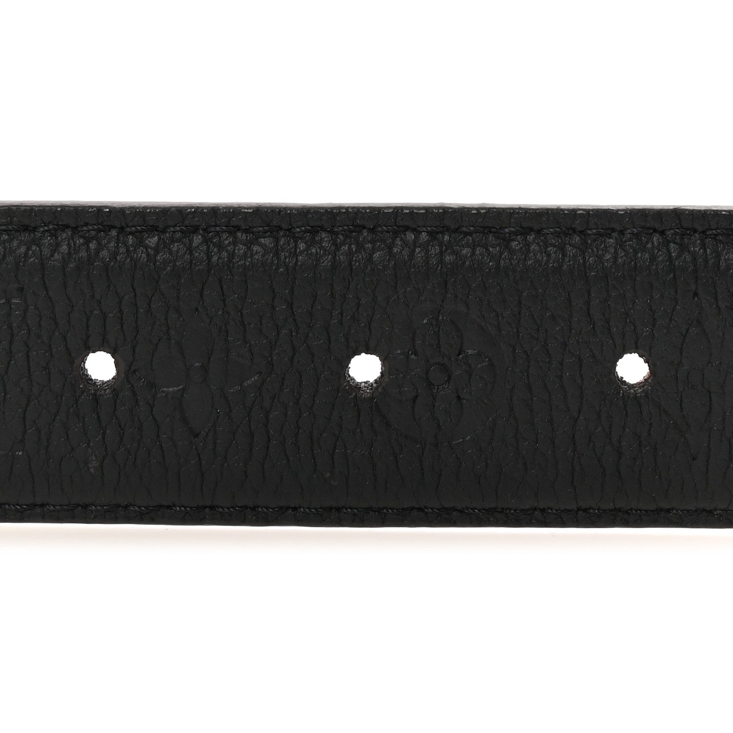 Calfskin Monogram 30mm Flowergram Reversible Belt Black