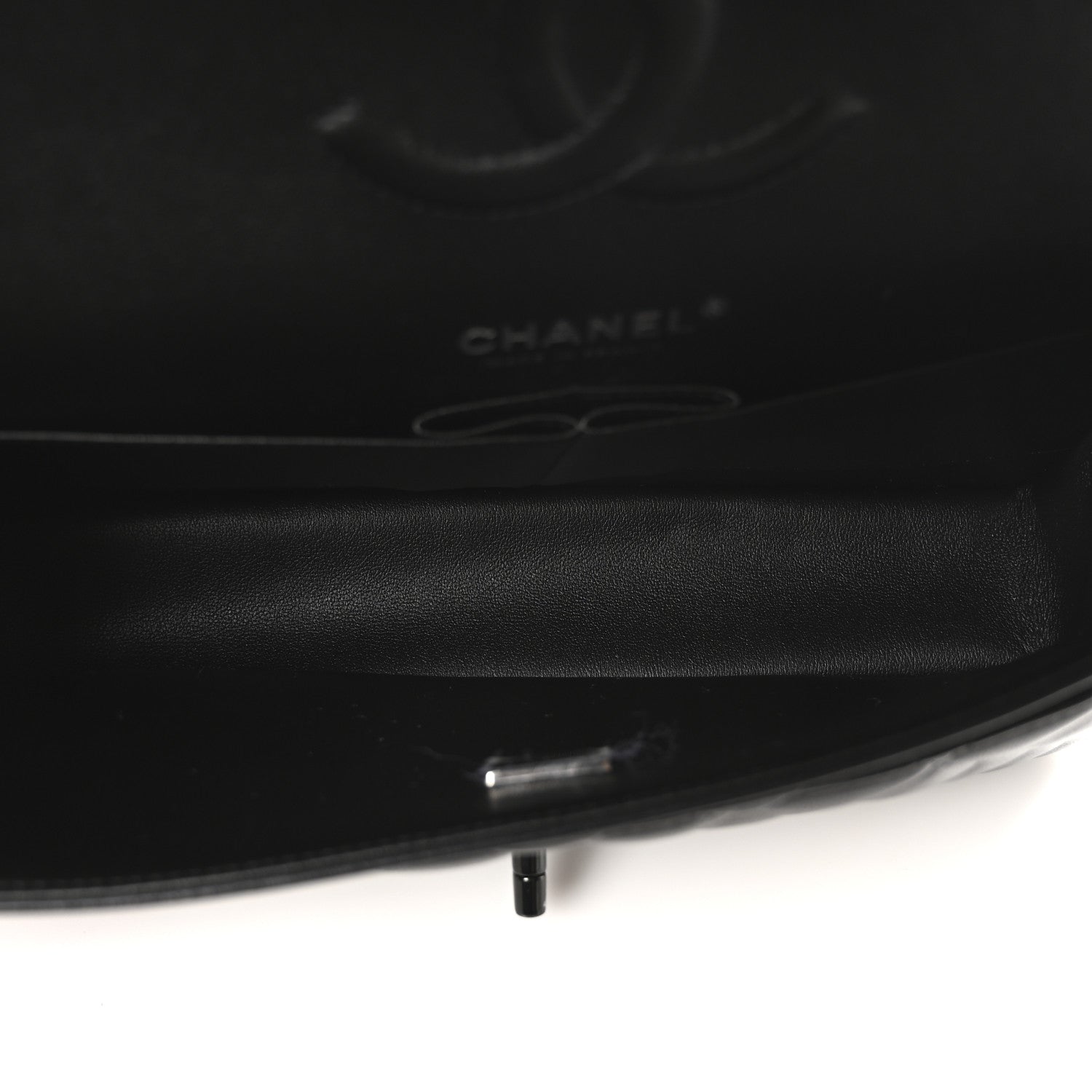 Lambskin Quilted Medium Double Flap So Black