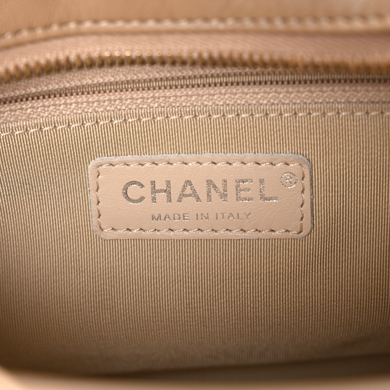 Aged Calfskin Quilted New Medium Gabrielle Hobo Beige