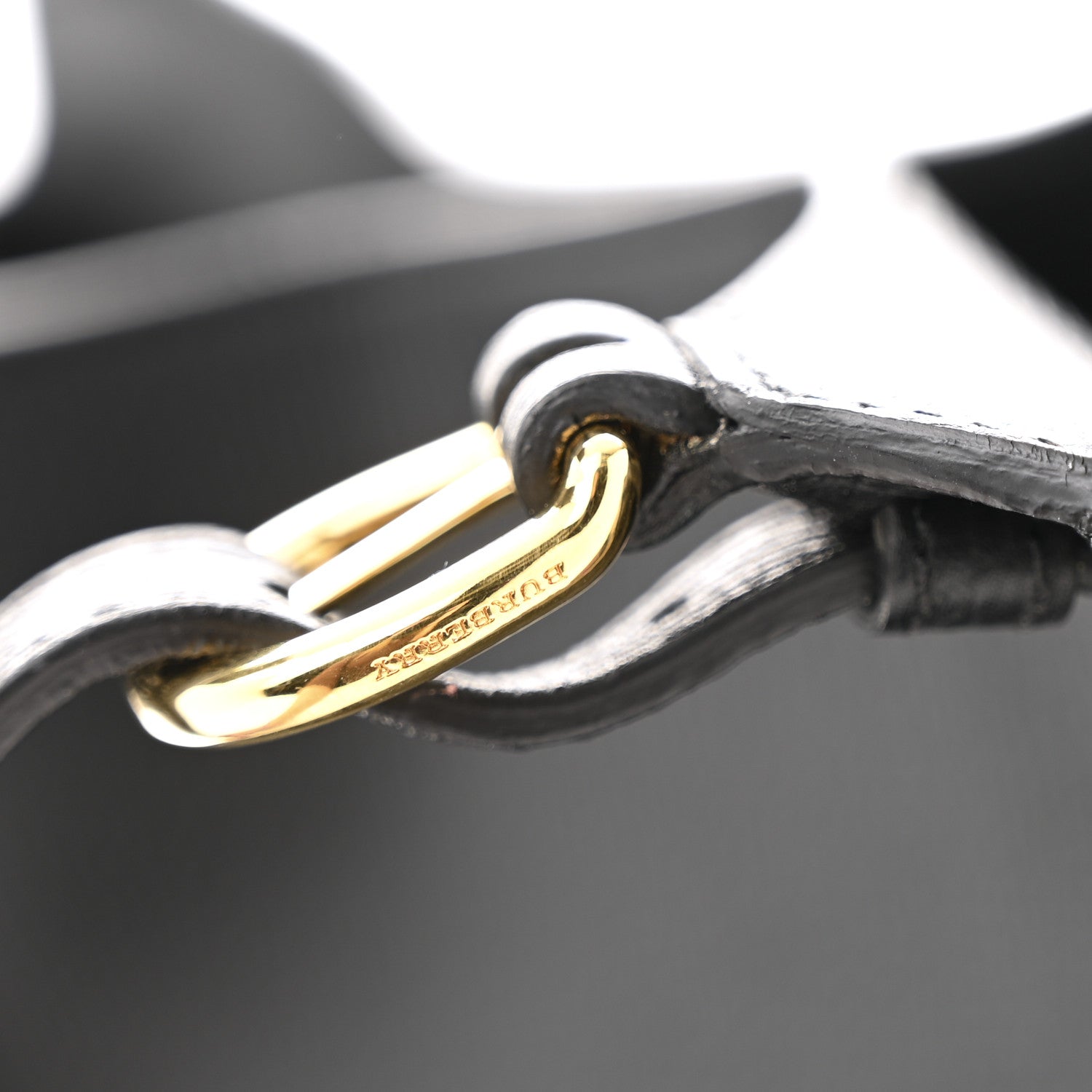 Grainy Calfskin House Check Small Canterbury Black