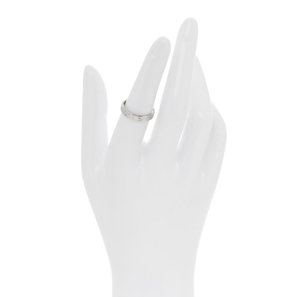 18K White Gold 3.5mm LOVE Wedding Band Ring 52 6