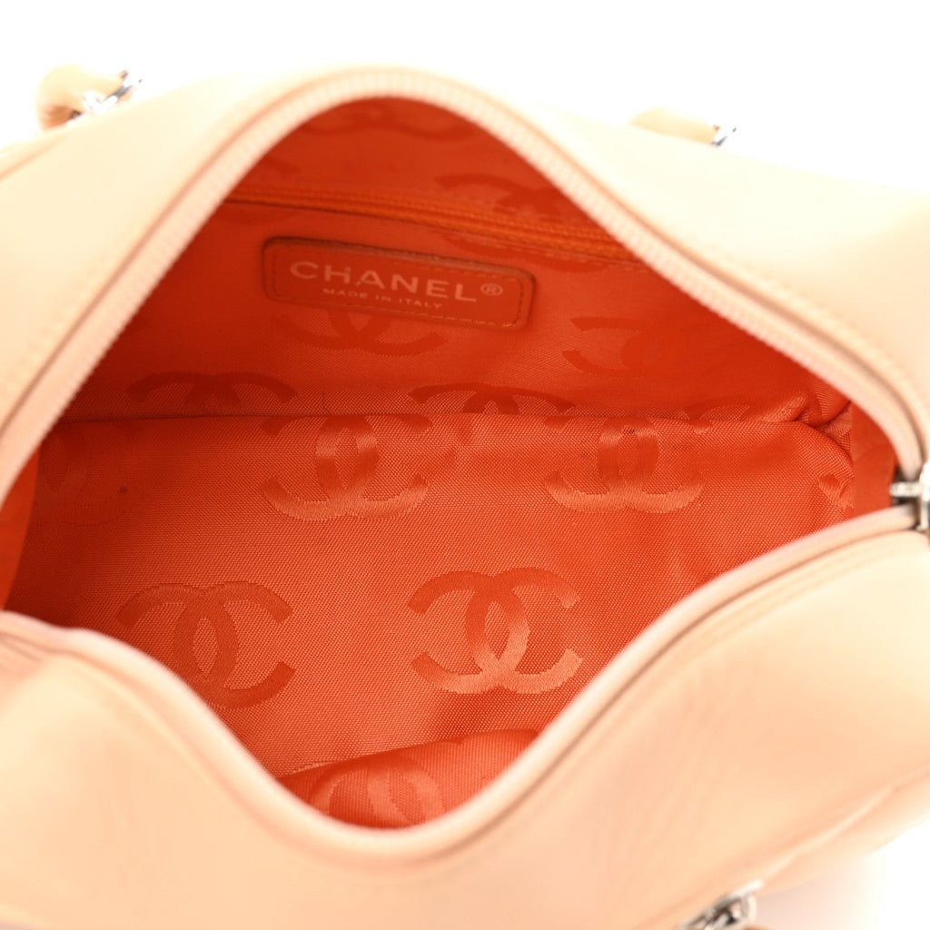 Calfskin Quilted Small Cambon Bowler Beige