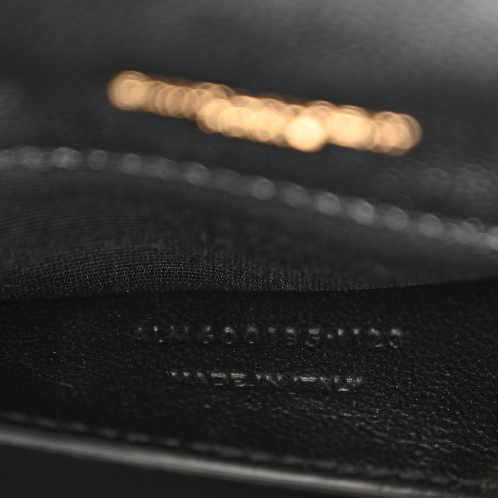 Grain De Poudre Textured Mixed Matelasse Triquilt Medium Monogram Satchel Black