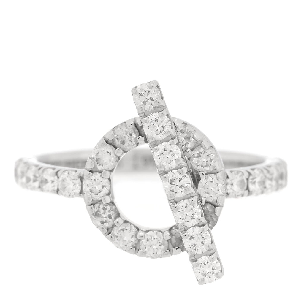 18K White Gold Diamond Finesse Ring 51 5.75