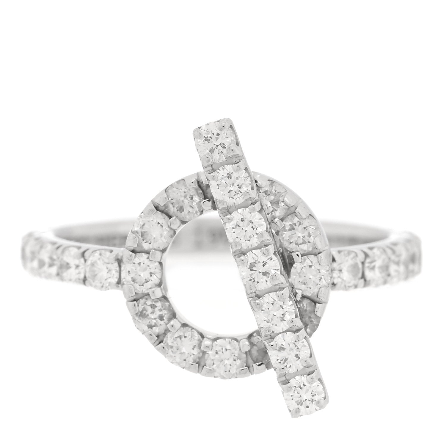 18K White Gold Diamond Finesse Ring 51 5.75