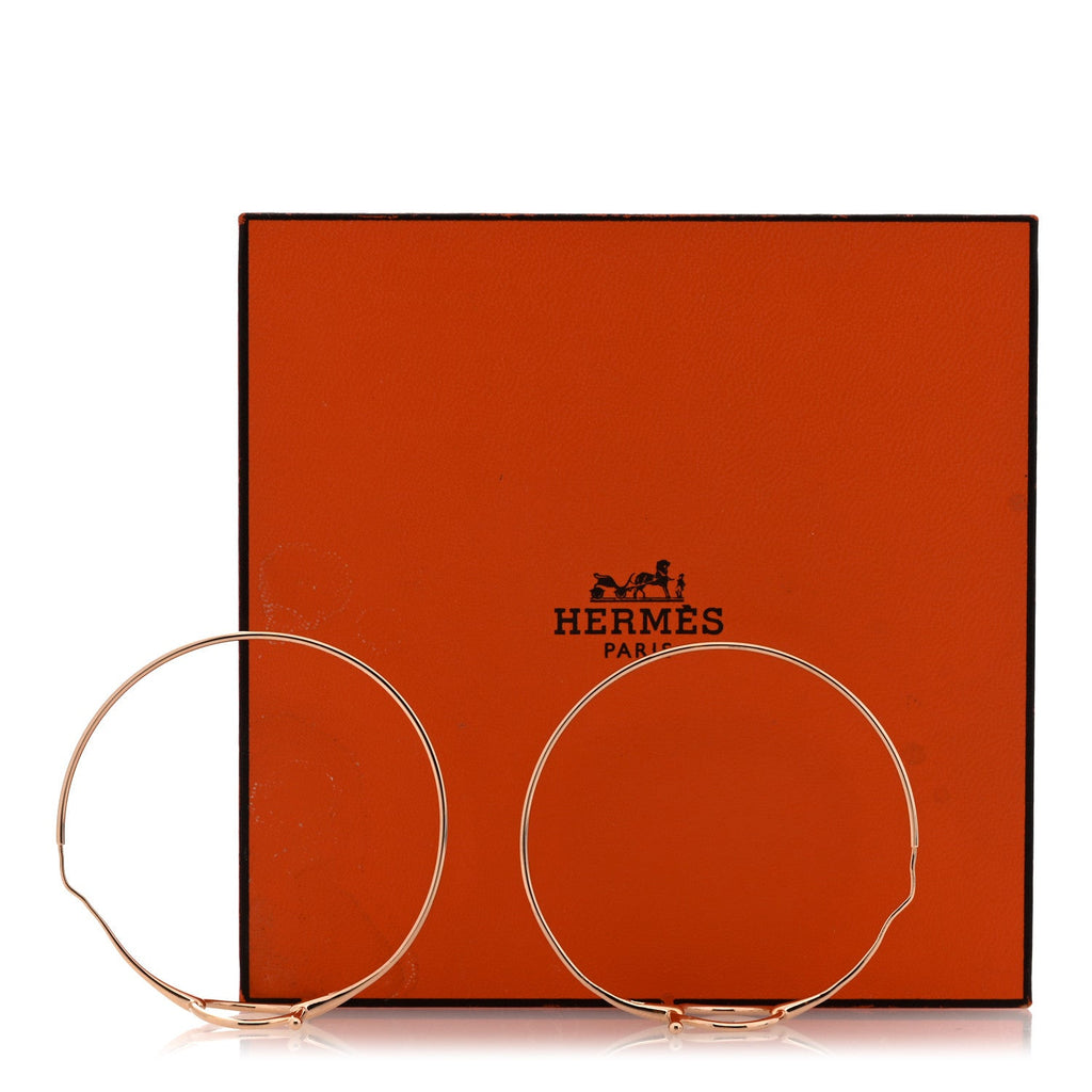 18K Rose Gold Filet D'Or Hoop Earrings