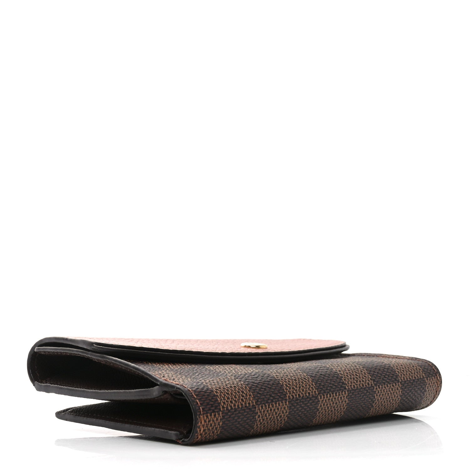 Damier Ebene Normandy Compact Wallet Rose Ballerine