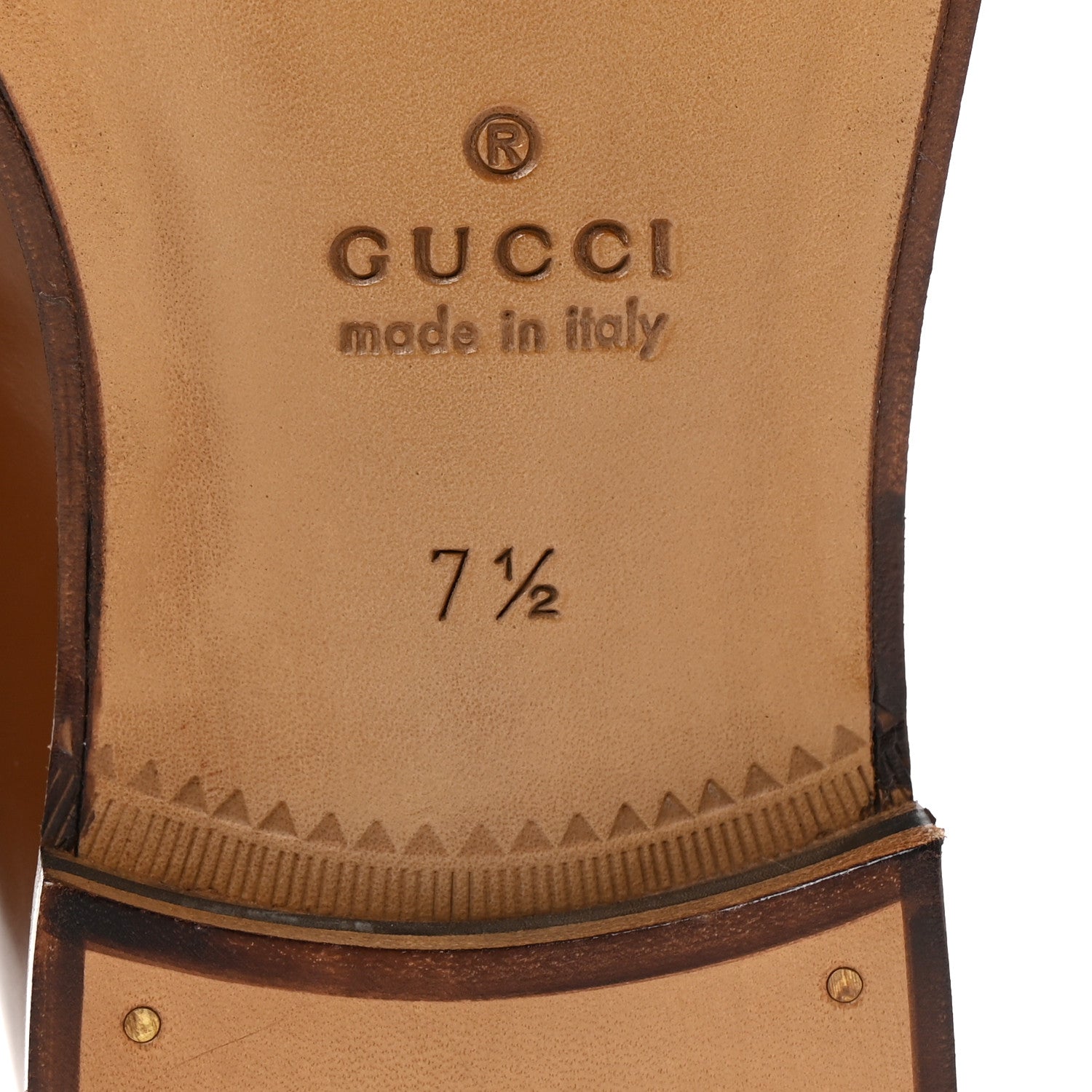 Calfskin Mens Interlocking G Millennial Ribot Loafers 7.5 Cuir