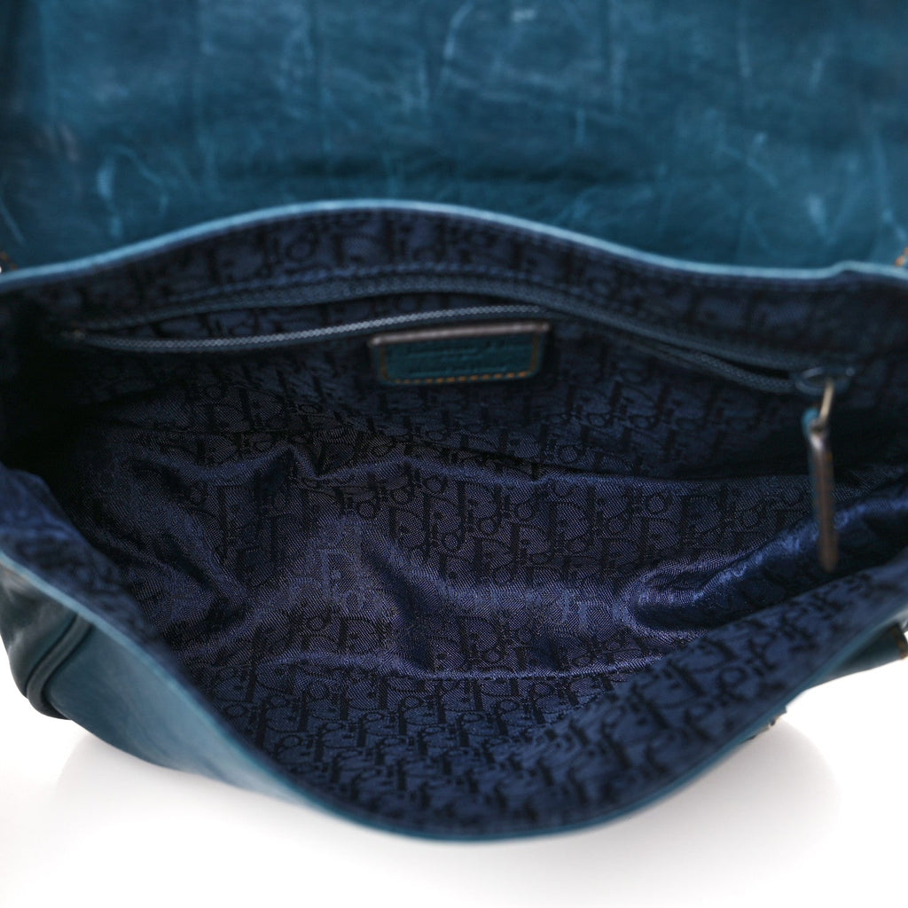 Calfskin Mini Gaucho Crossbody Bag Blue