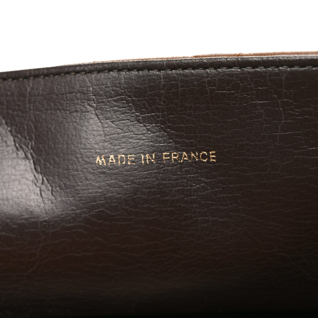 Lambskin Quilted Medium Single Flap Brown