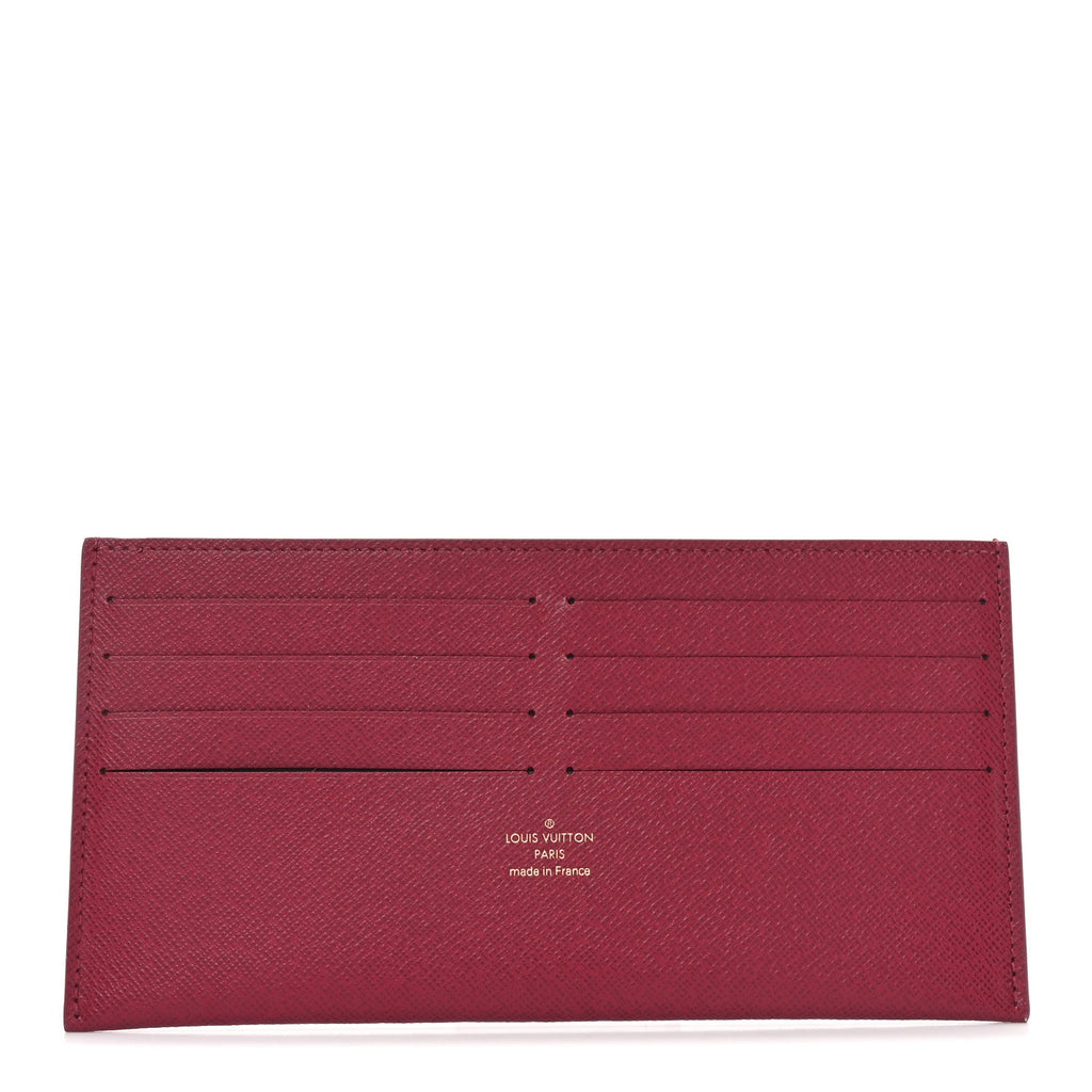 Calfskin Felicie Card Holder Insert Fuchsia