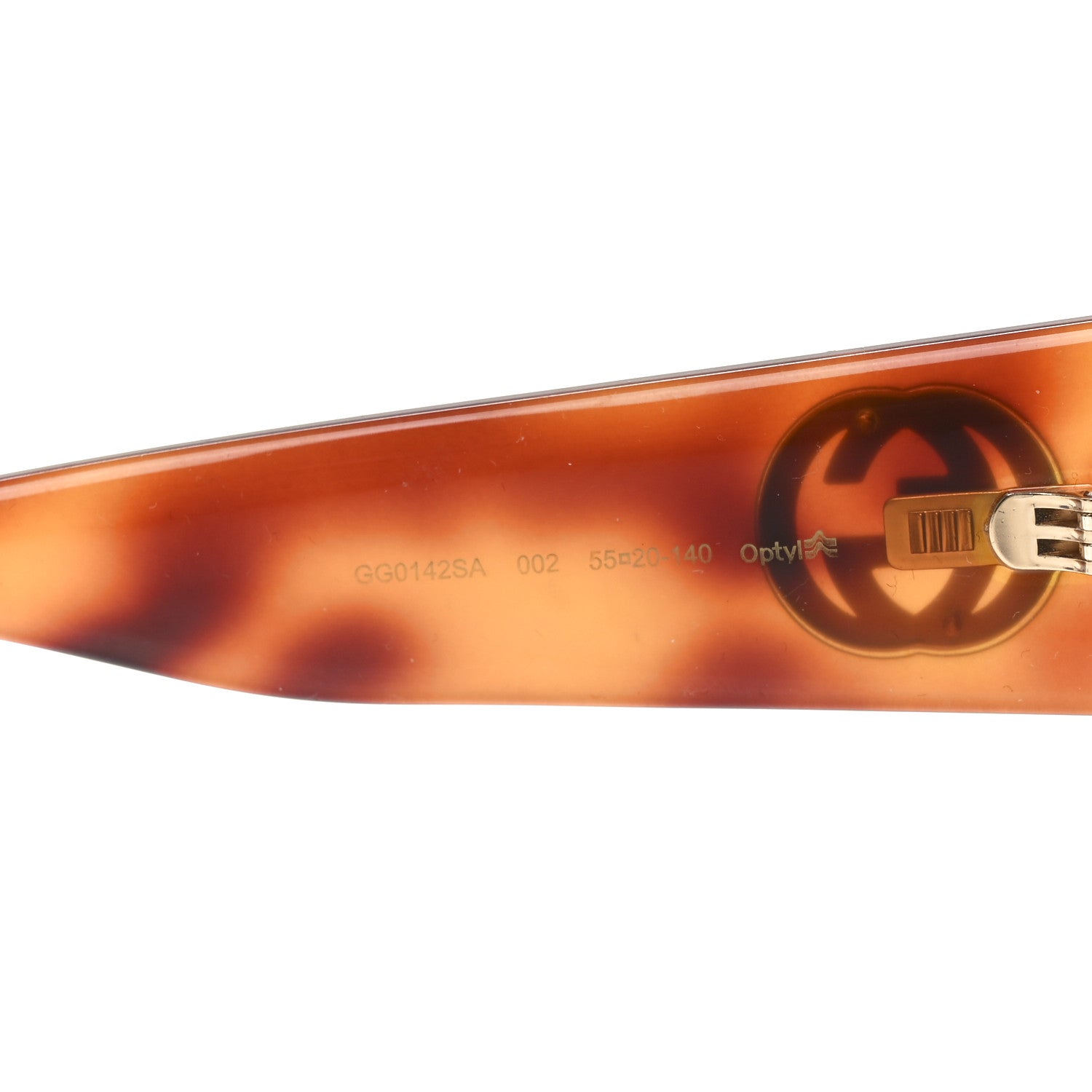 Acetate Square Frame Sunglasses GG0142SA Tortoise