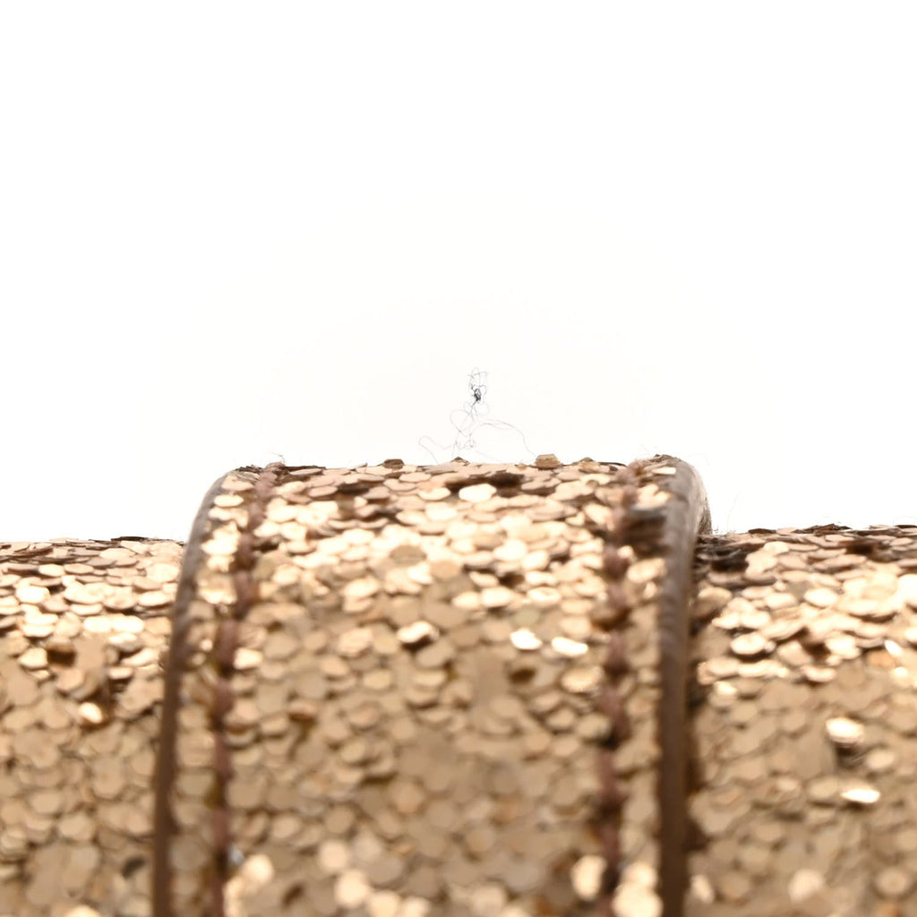 Glitter Monogram Galactica Satchel Gold