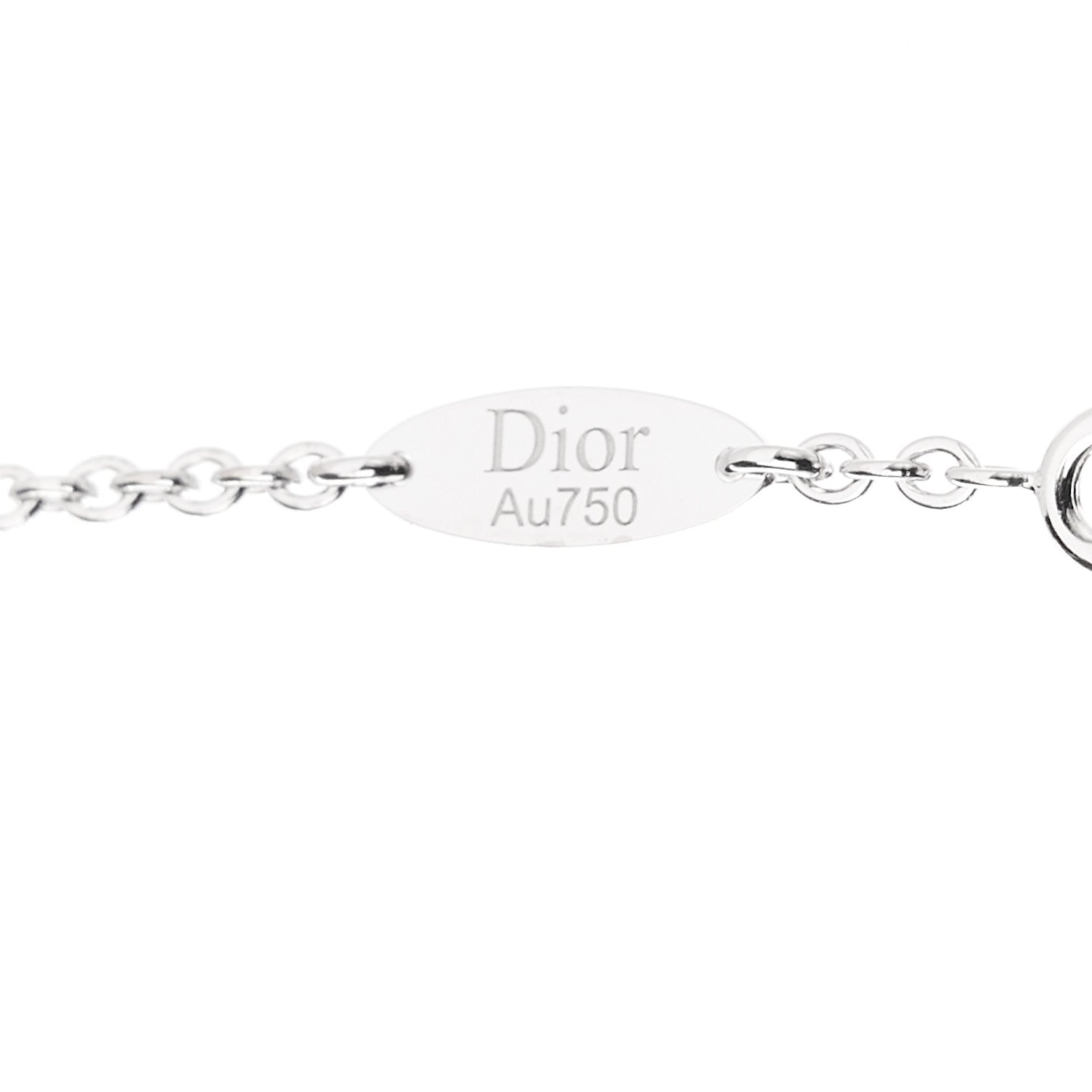 18K White Gold Diamond Mother of Pearl Rose Des Vents Necklace