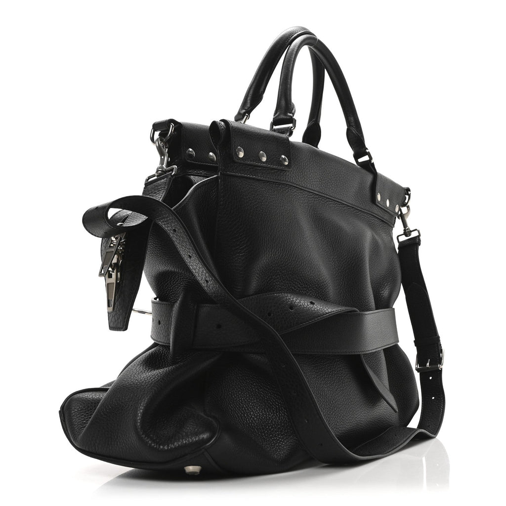 Grained Calfskin Waist Bag Black