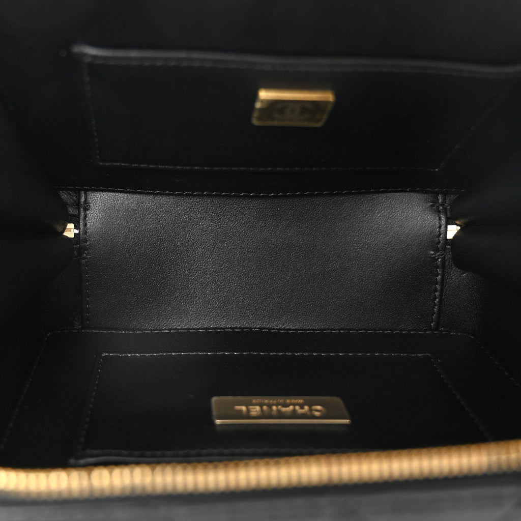 Lambskin Quilted Coco Click Bag Black