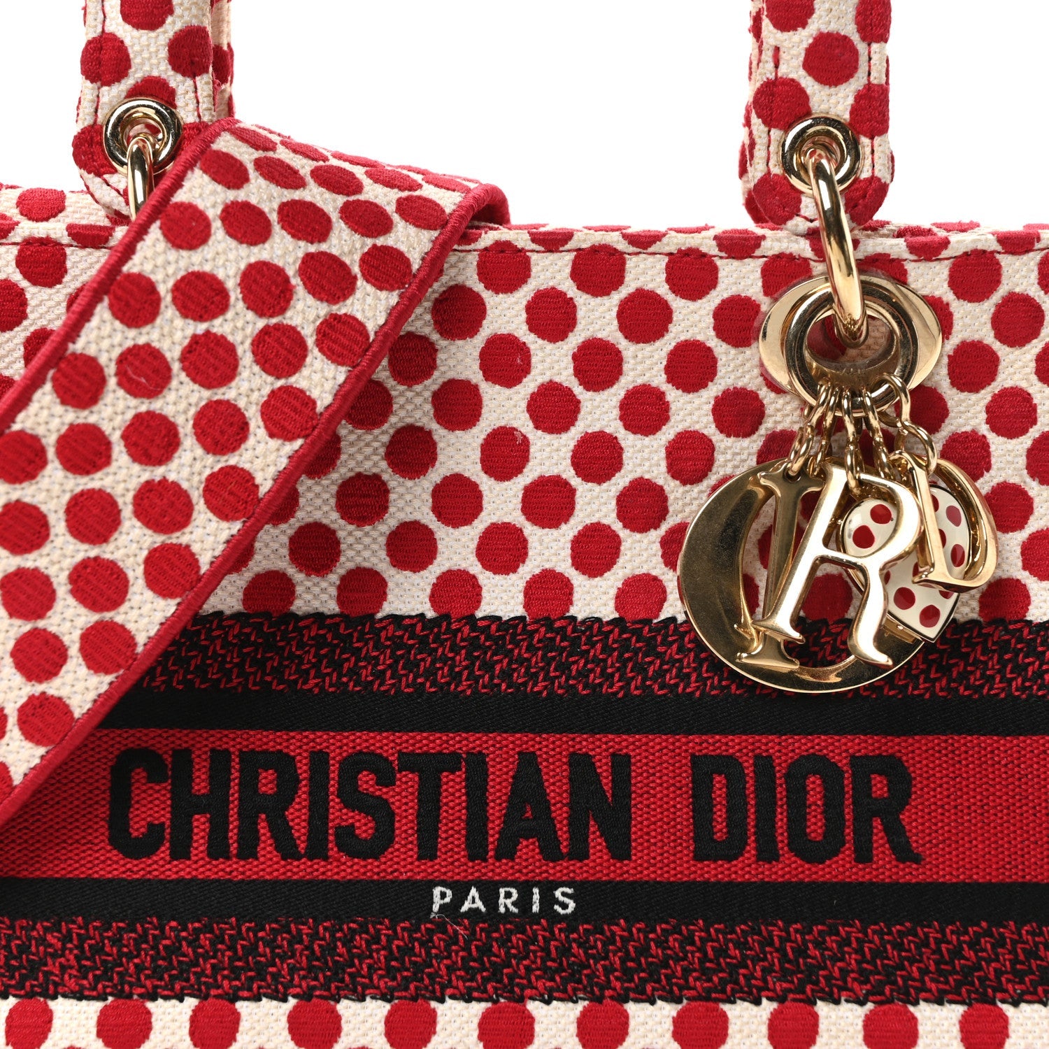 Canvas Medium DiorAmour Dots Lady D-Lite Red