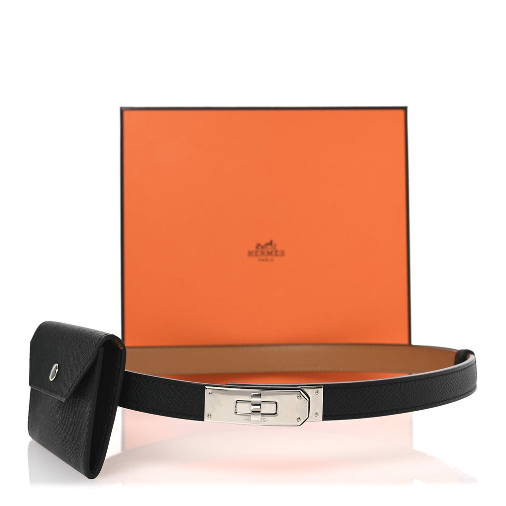 Epsom Kelly Pocket Belt Black