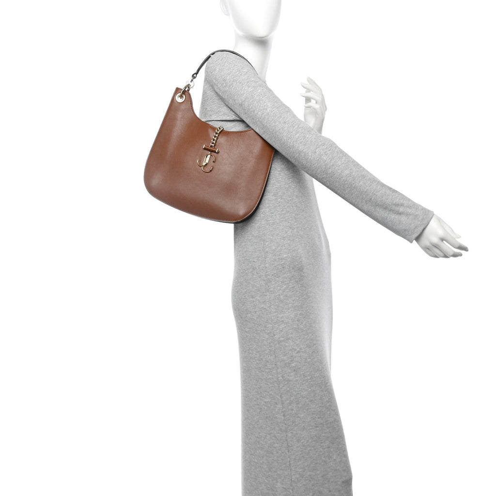 Calfskin Varenne Small Hobo Dark Tan