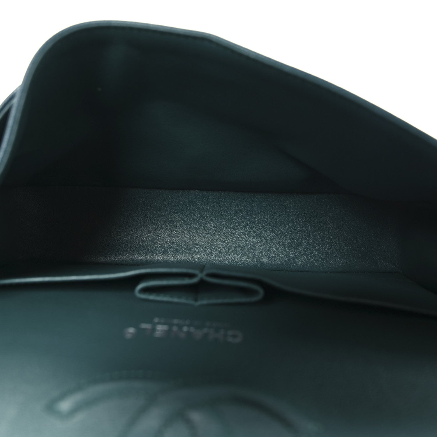 Caviar Quilted Medium Double Flap Dark Green