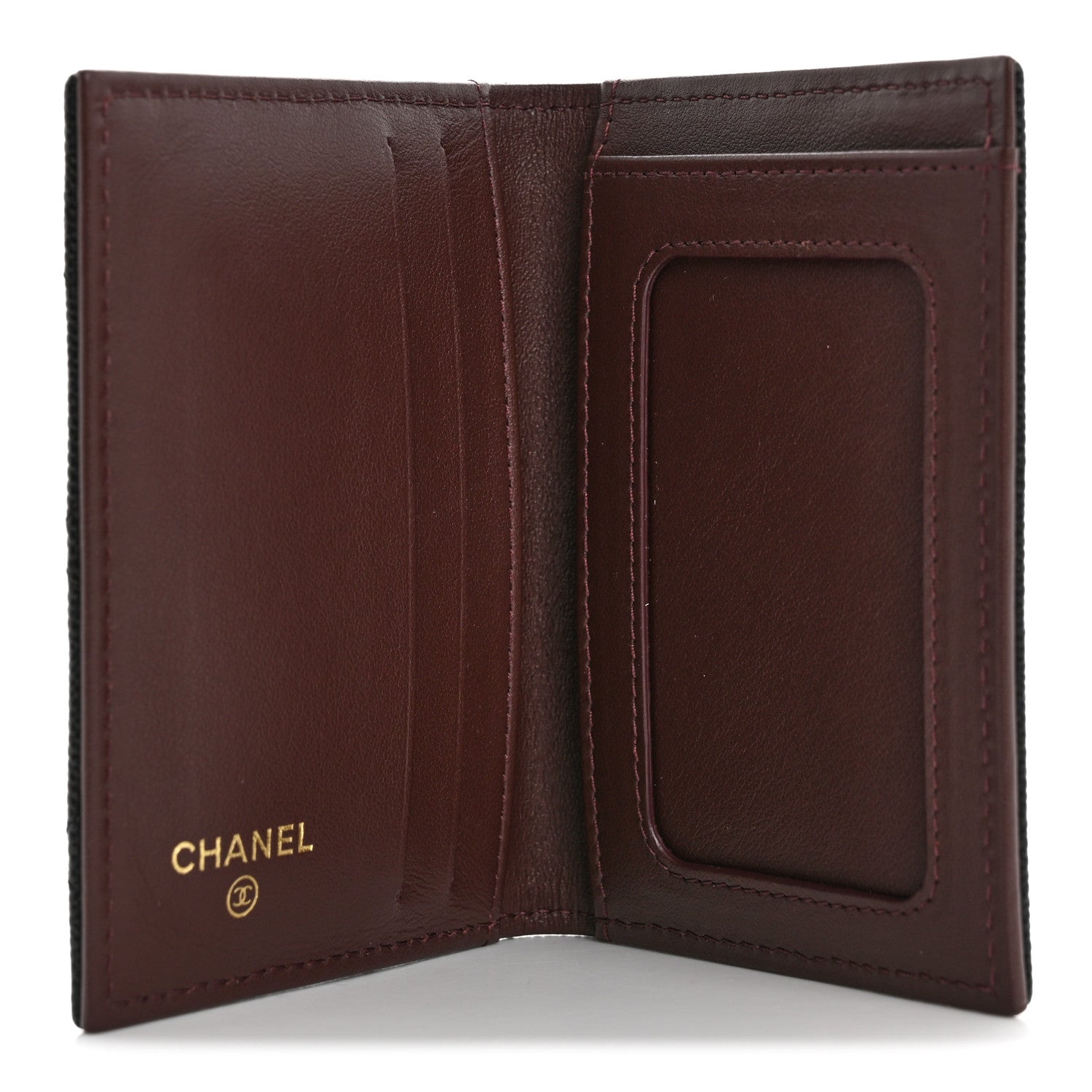 Caviar Quilted Card Holder Wallet Black