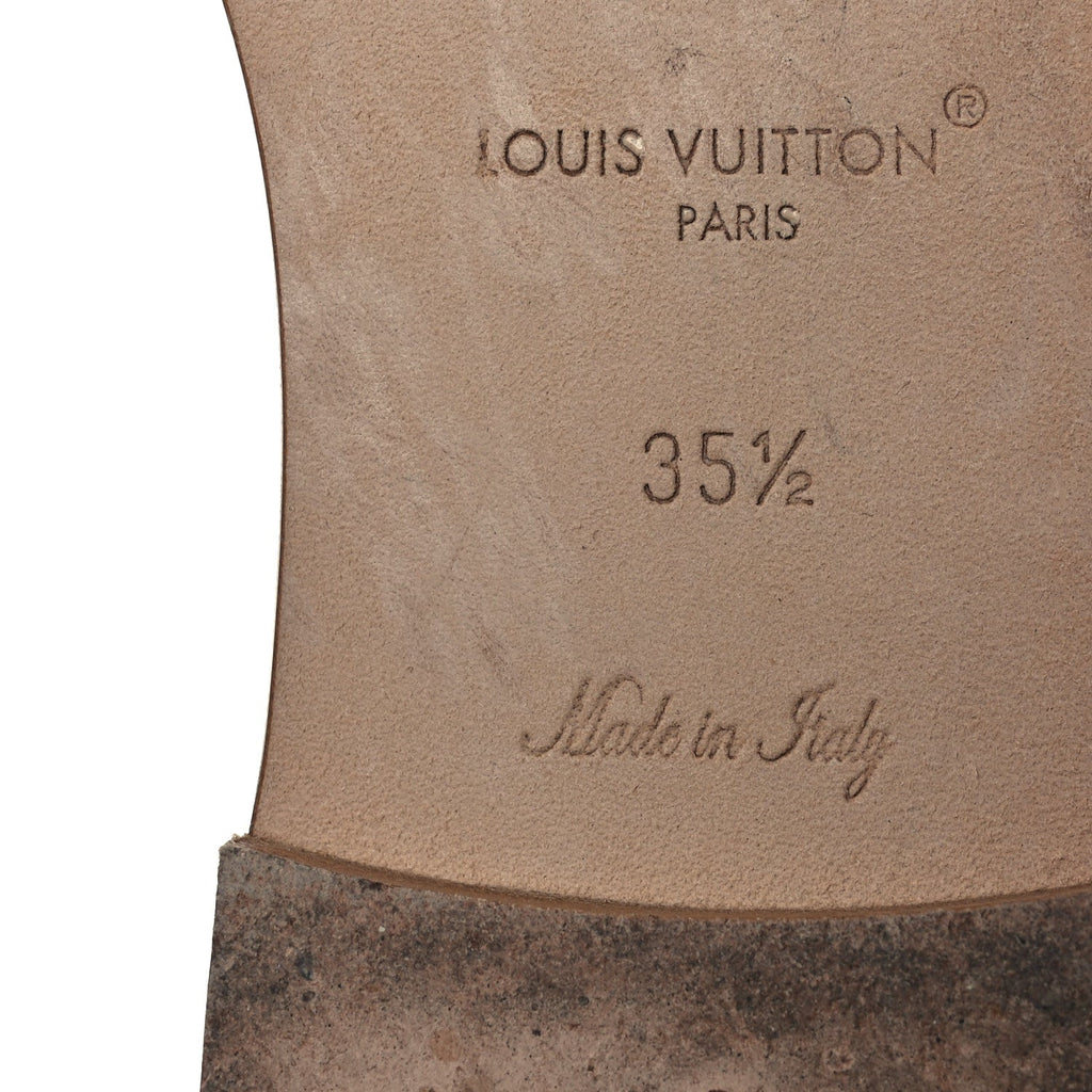 Monogram LV Frame Flat Mule 35.5 Dune Beige