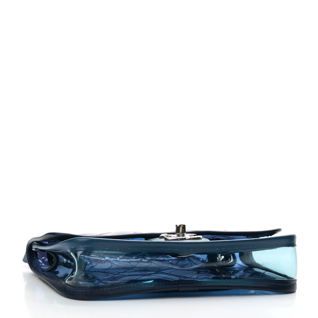 Lambskin PVC Quilted Mini Coco Splash Flap Blue