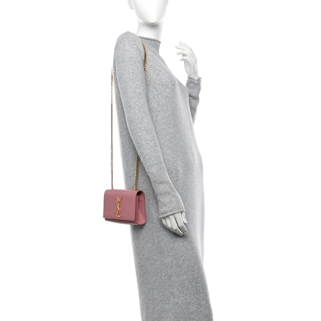 Grain De Poudre Small Classic Monogram Kate Satchel Old Rose