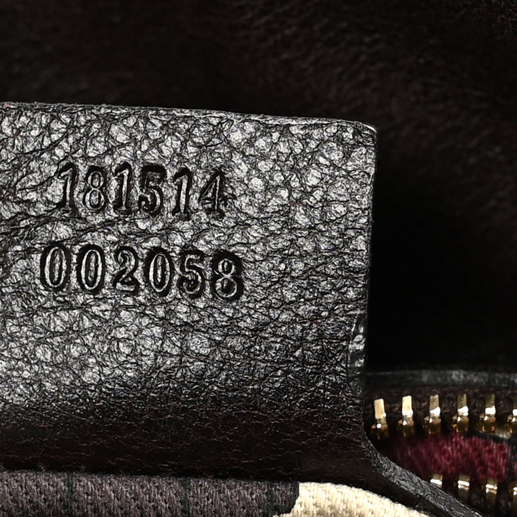 Calfskin Guccissima Trim Large Signoria Hobo Dark Brown