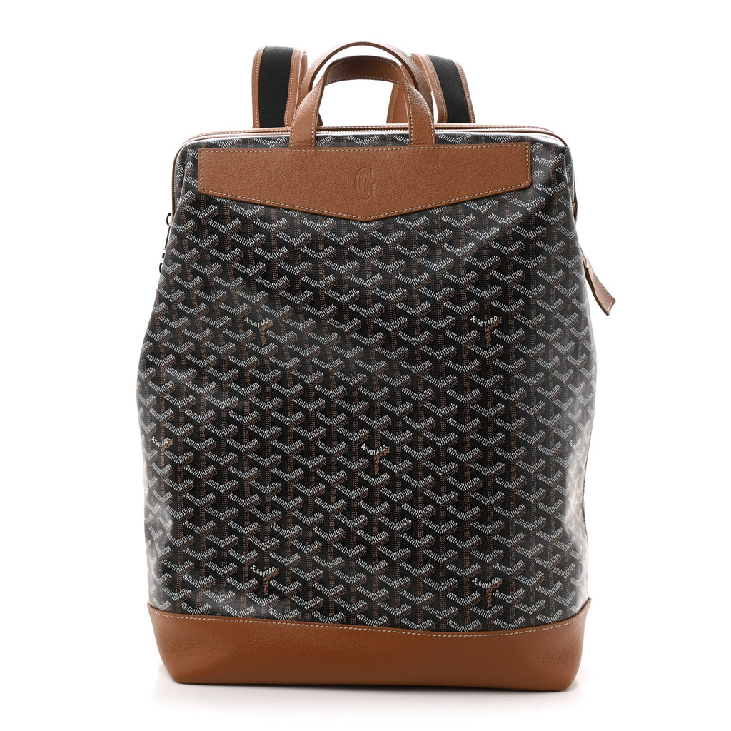 Goyardine Calfskin Cisalpin Backpack Black Gold