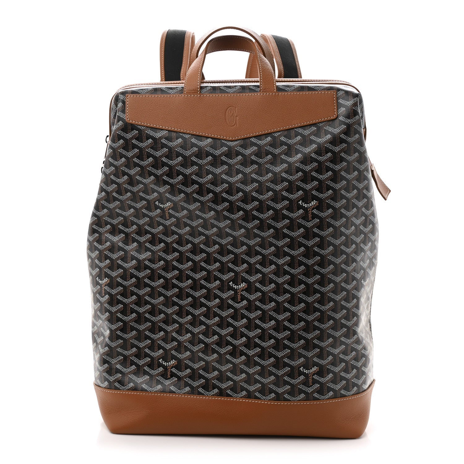 Goyardine Calfskin Cisalpin Backpack Black Gold