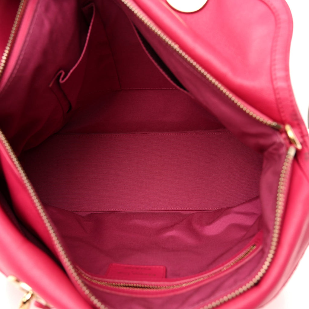 Lambskin Cannage Medium Granville Tote Fuchsia