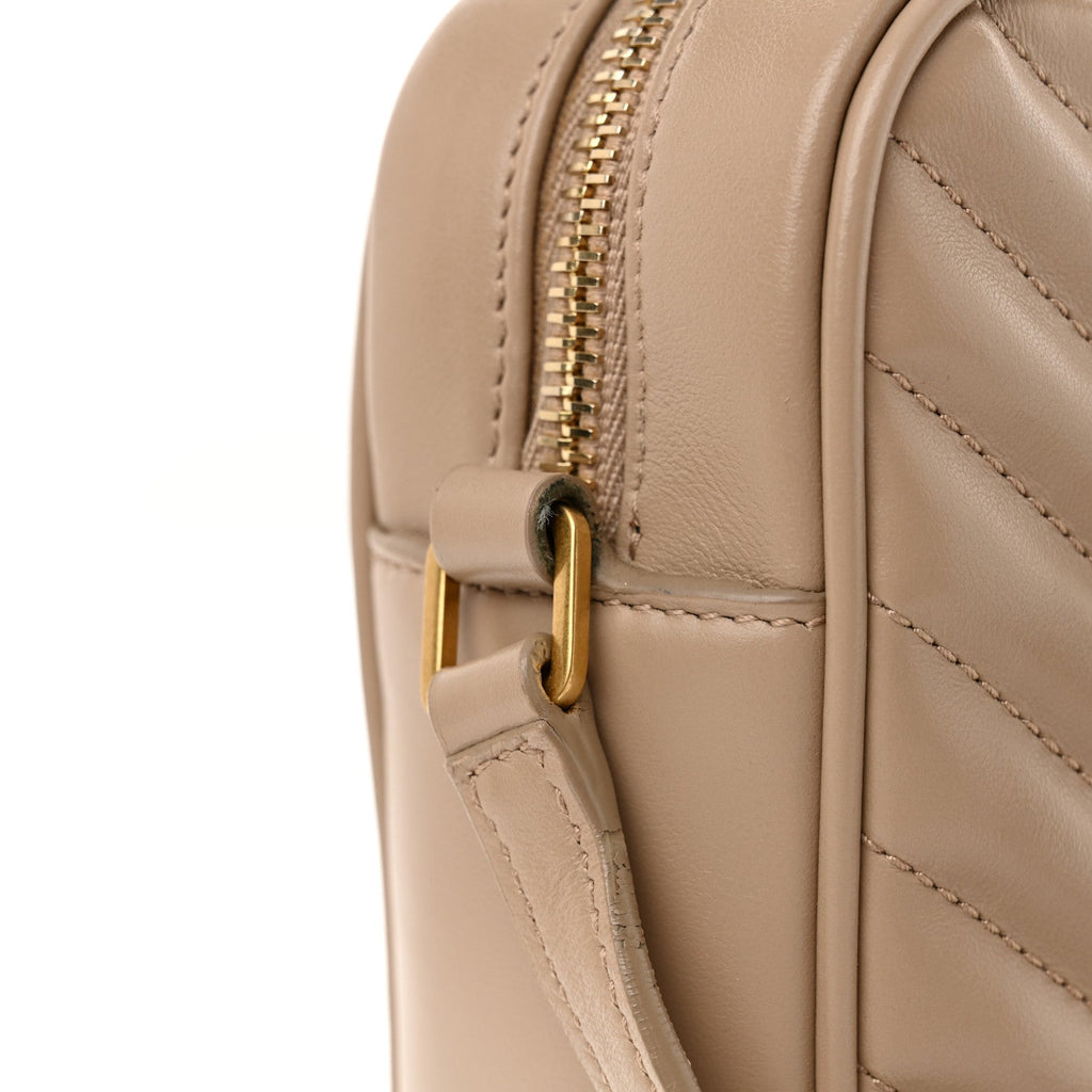 Calfskin Matelasse Monogram Lou Camera Bag Dark Beige