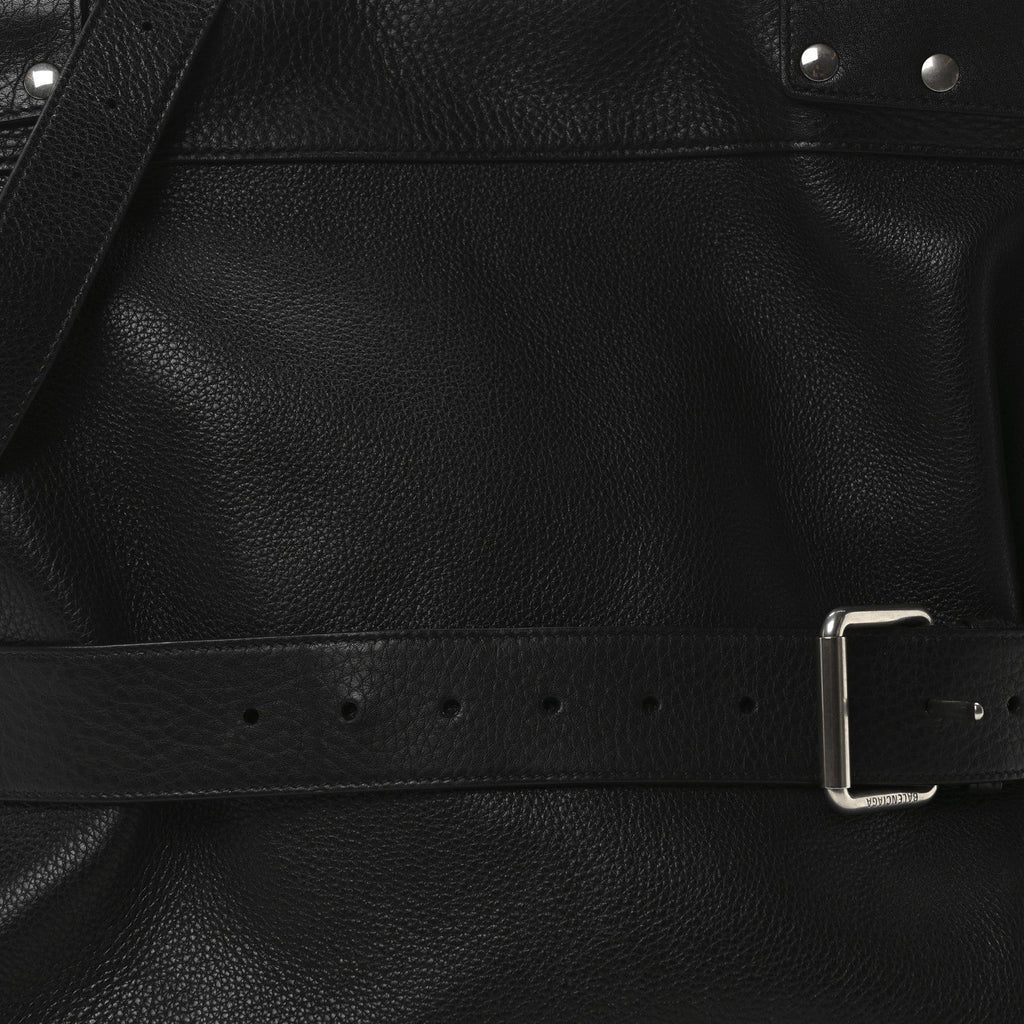 Grained Calfskin Waist Bag Black