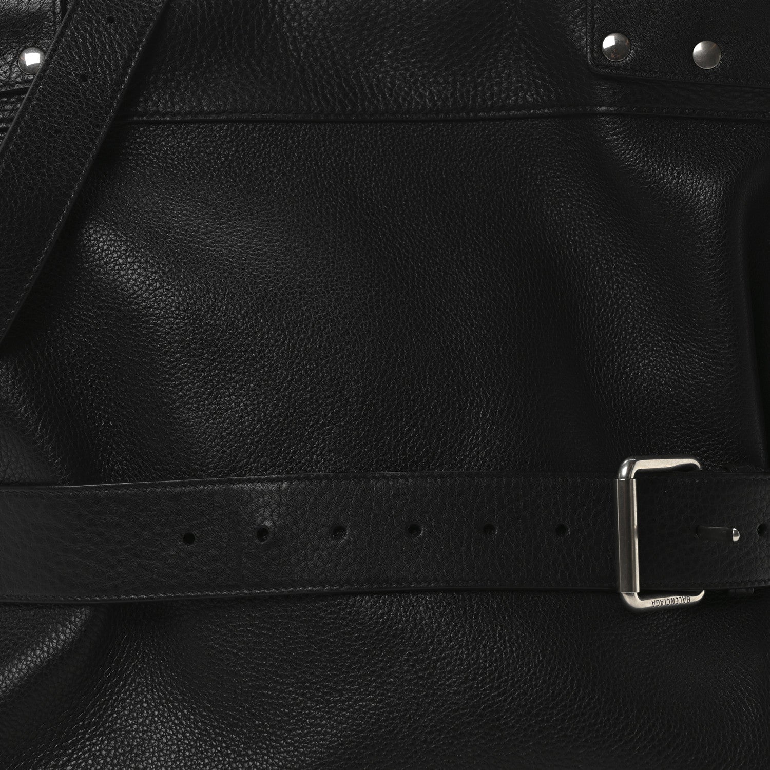 Grained Calfskin Waist Bag Black