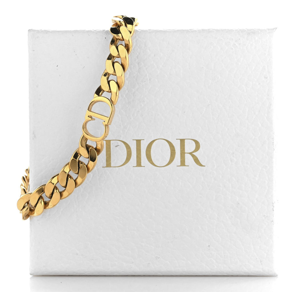 Metal CD Choker Necklace Gold